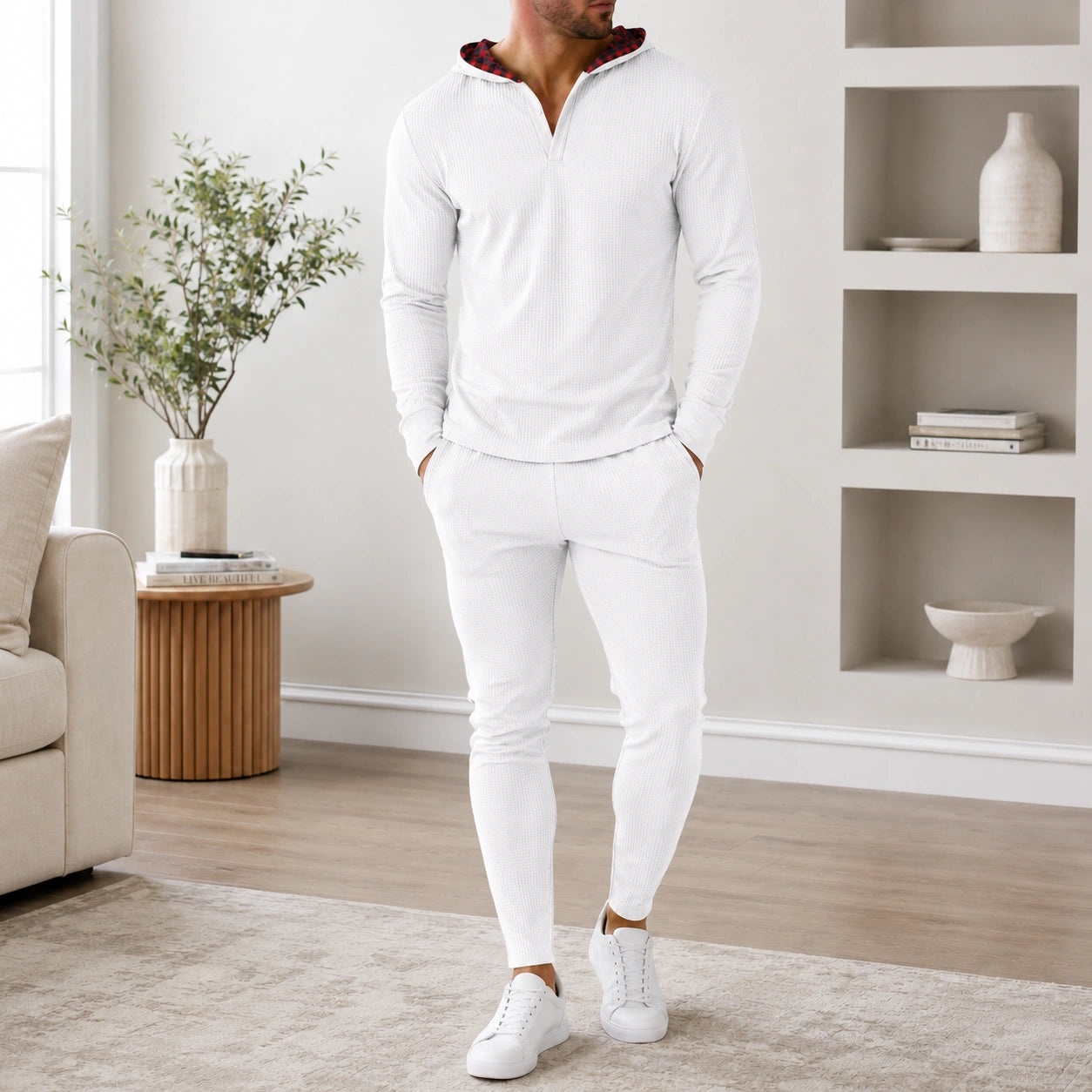 Mivanity Men's Lightweight Hooded T-Shirt Pants Sets