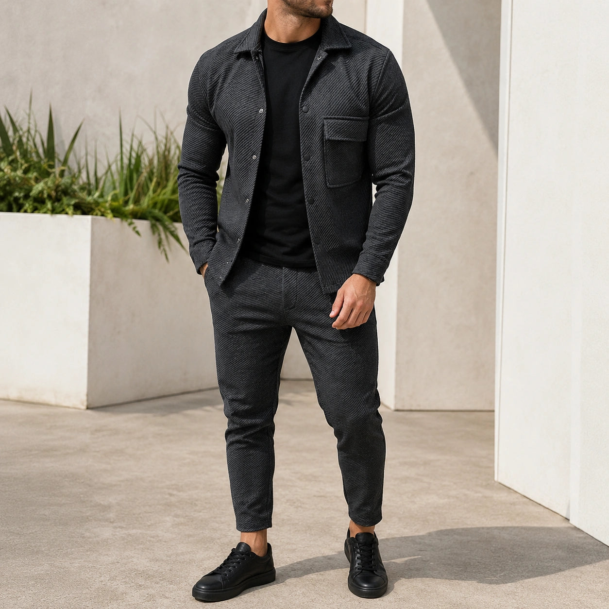 Mivanity Men's Lightweight Jacket Pants Sets