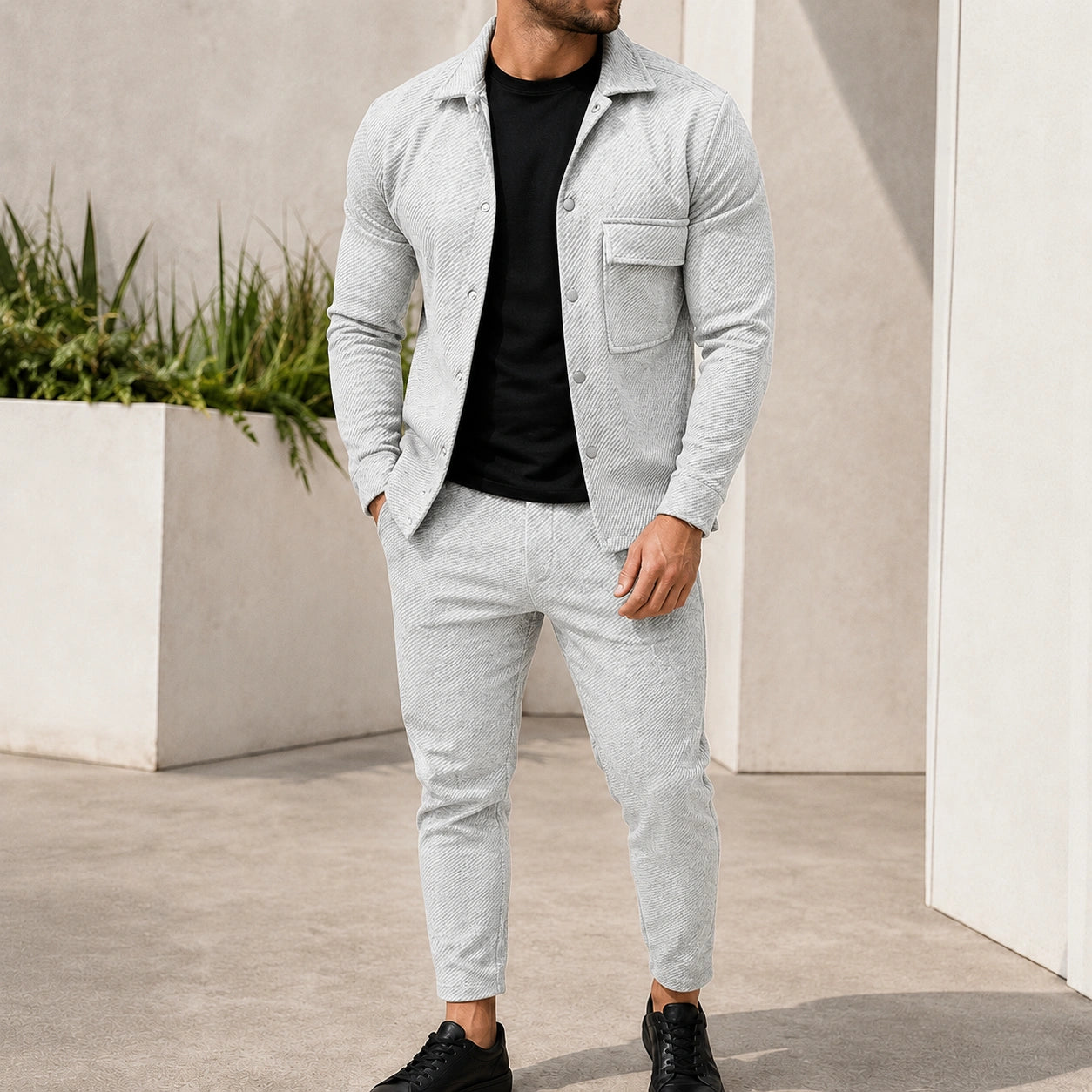 Mivanity Men's Lightweight Jacket Pants Sets