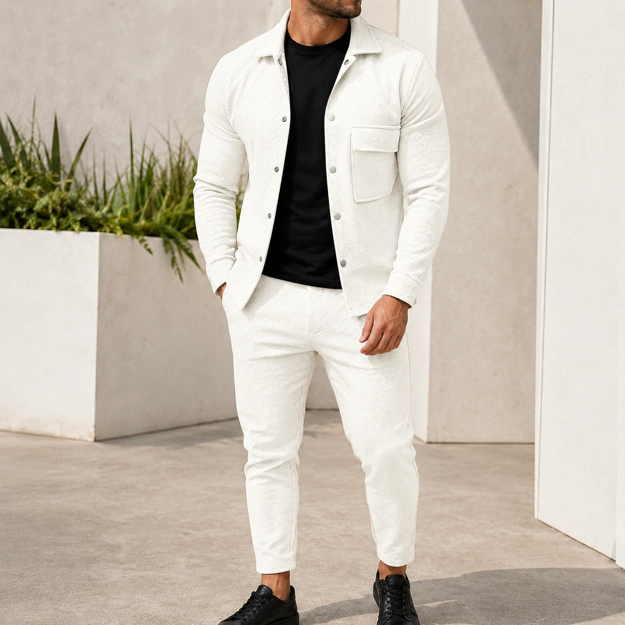 Mivanity Men's Lightweight Jacket Pants Sets