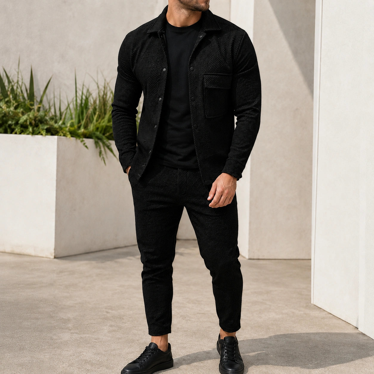 Mivanity Men's Lightweight Jacket Pants Sets