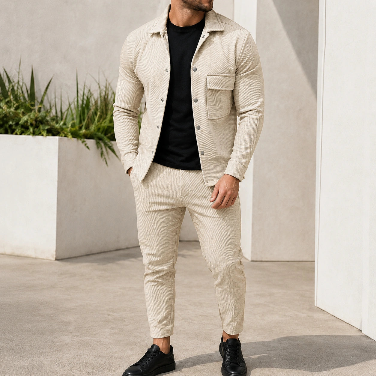 Mivanity Men's Lightweight Jacket Pants Sets