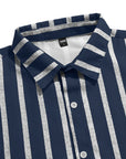 Mivanity Men's Lightweight Linen Blend Striped Shirts
