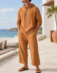 Mivanity Men's Lightweight Linen Shirt Pants Sets