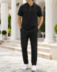 Mivanity Men's Lightweight Linen T-Shirt Pants Sets