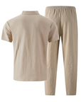 Mivanity Men's Lightweight Linen T-Shirt Pants Sets