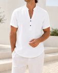 Mivanity Men's Lightweight Linen V-Neck Shirts