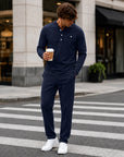 Mivanity Men's Lightweight Long-Sleeve T-Shirt Pants Sets