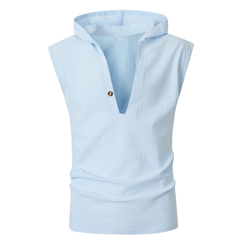 Mivanity Men's Lightweight Natural Texture Linen Blend Tops