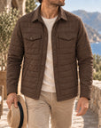 Mivanity Men's Lightweight Quilted Shirt Jackets