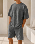 Mivanity Men's Lightweight Stretch Shirt Shorts Sets