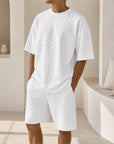 Mivanity Men's Lightweight Stretch Shirt Shorts Sets