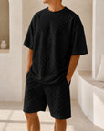 Mivanity Men's Lightweight Stretch Shirt Shorts Sets