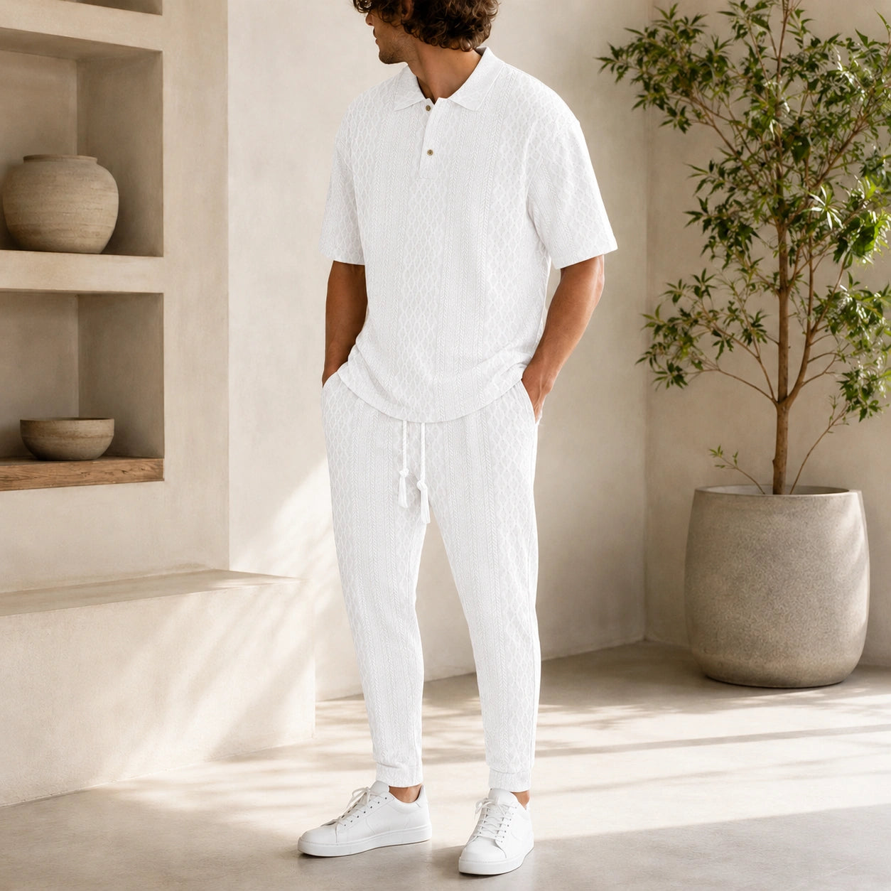 Mivanity Men's Lightweight T-Shirt Pants Sets