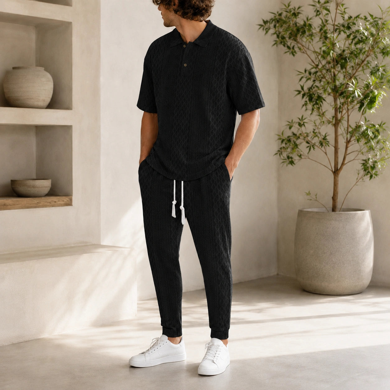 Mivanity Men's Lightweight T-Shirt Pants Sets