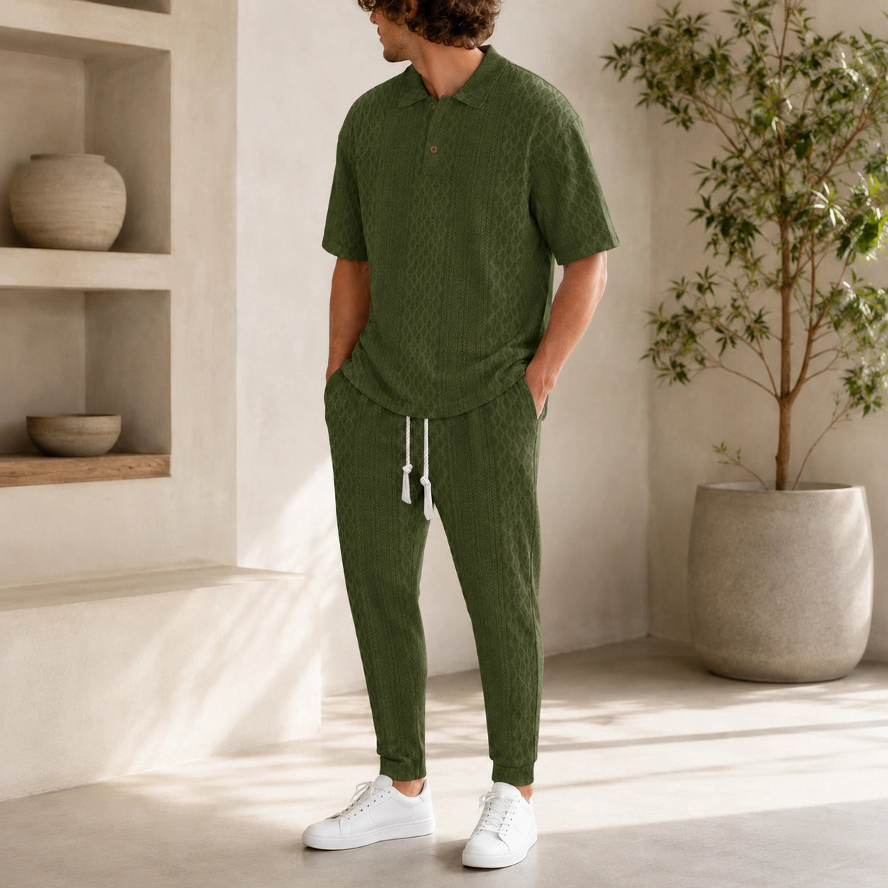 Mivanity Men's Lightweight T-Shirt Pants Sets