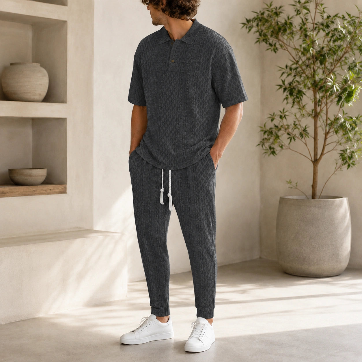Mivanity Men's Lightweight T-Shirt Pants Sets
