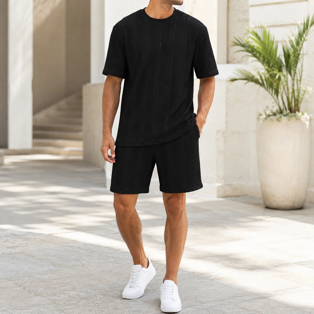 Mivanity Men's Lightweight T-Shirt Shorts Sets