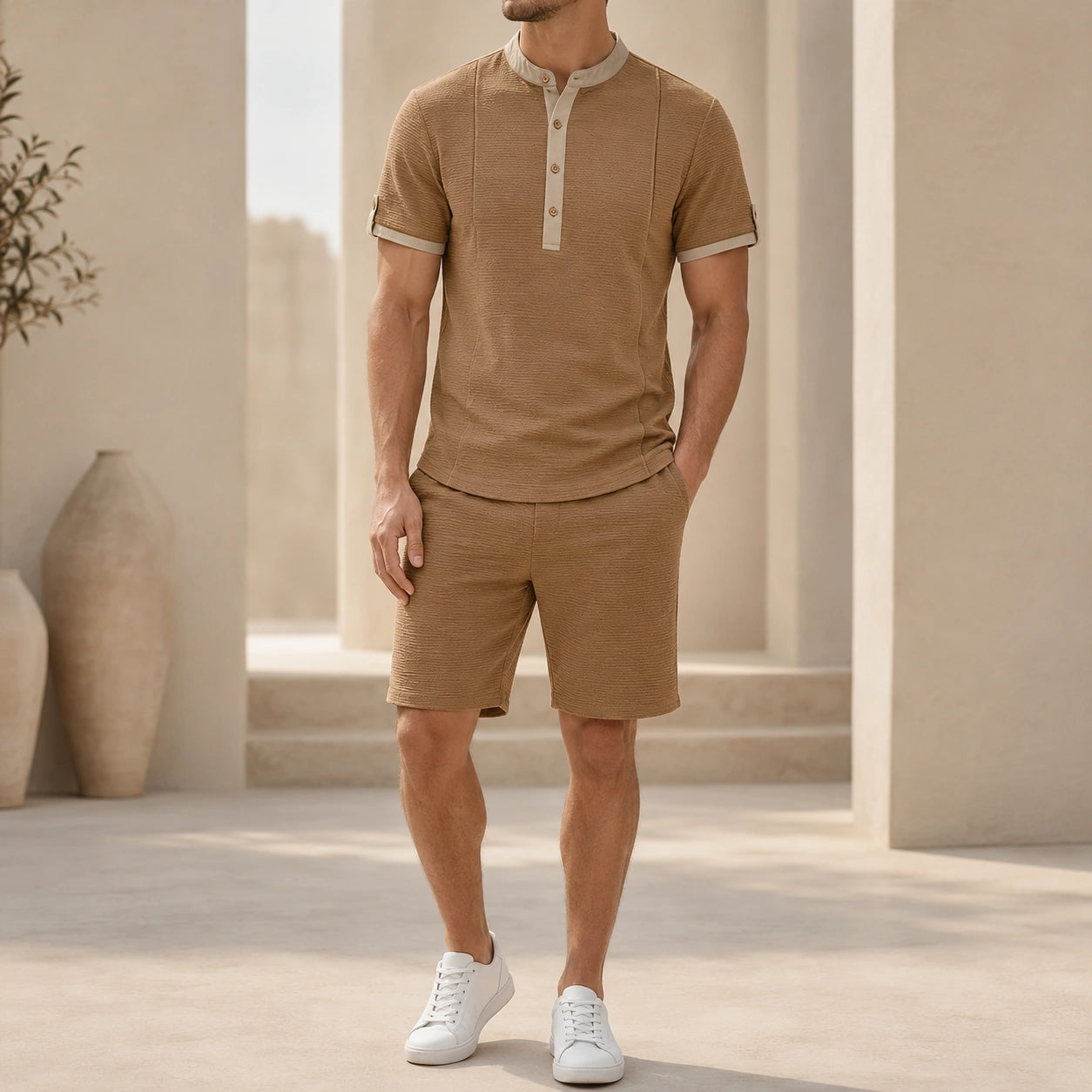 Mivanity Men's Lightweight T-Shirt Shorts Sets