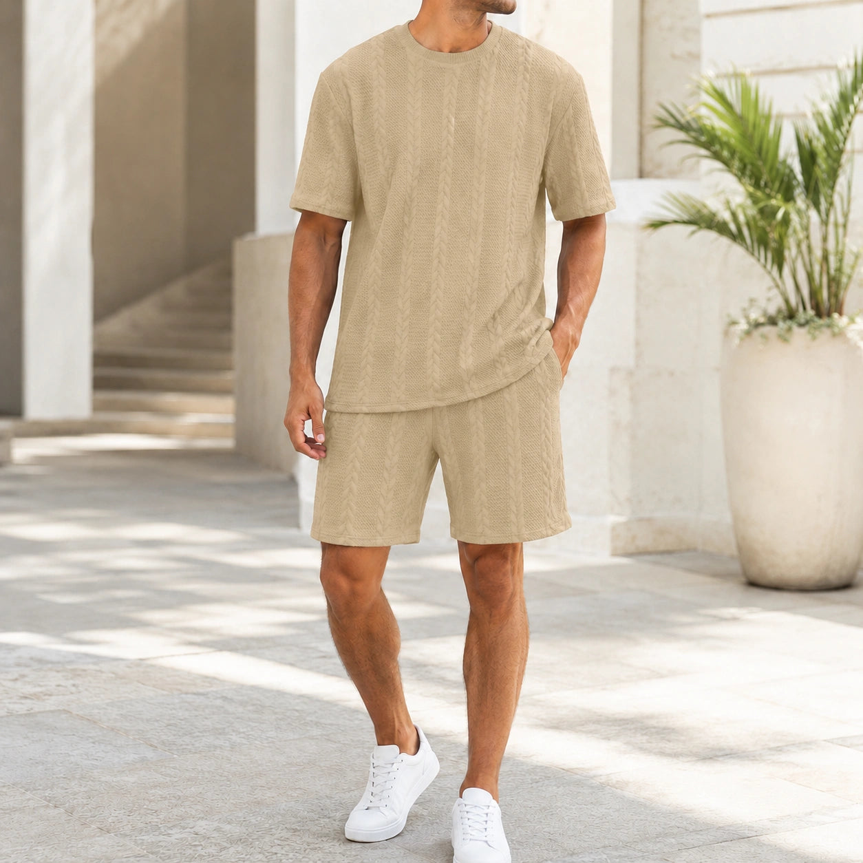 Mivanity Men's Lightweight T-Shirt Shorts Sets