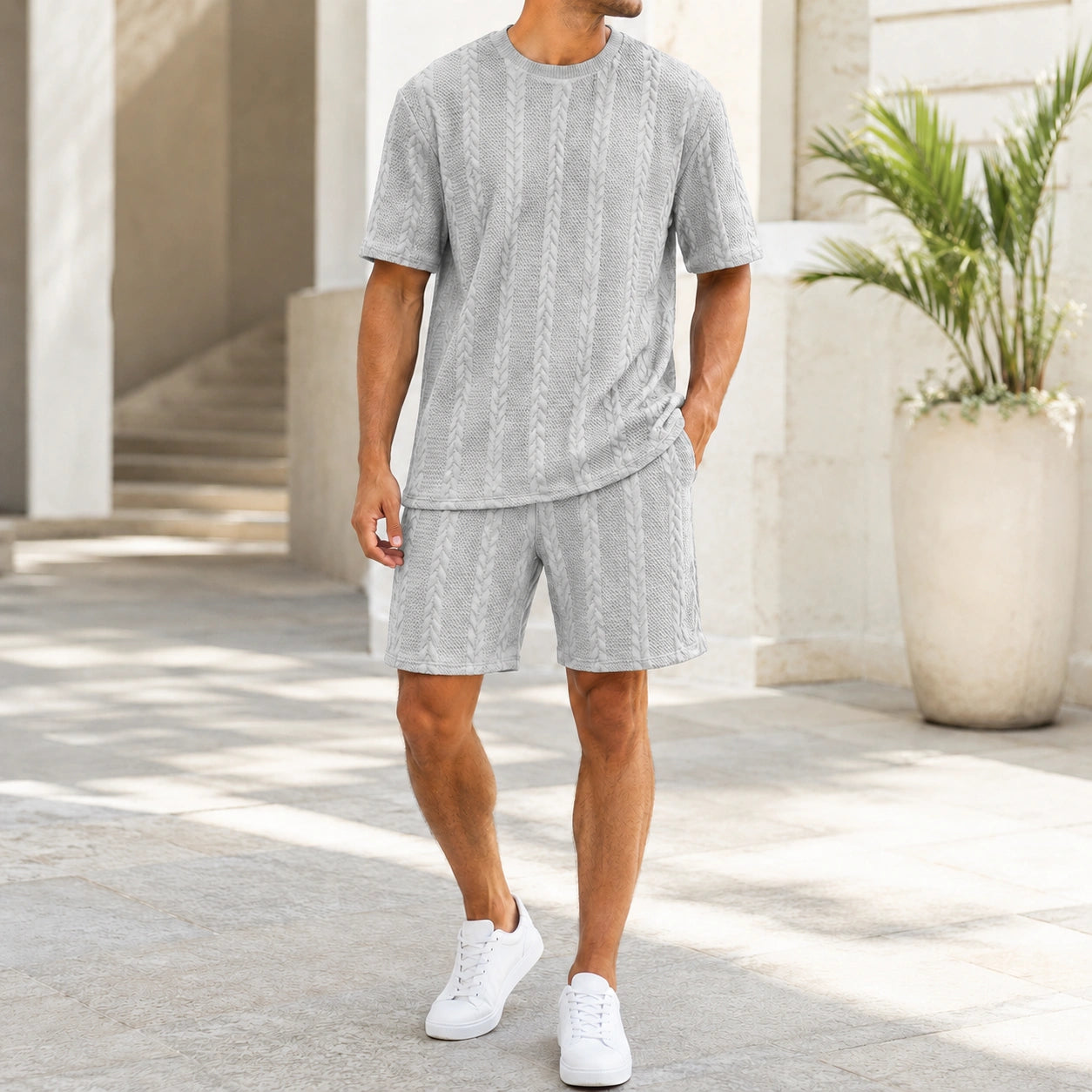 Mivanity Men's Lightweight T-Shirt Shorts Sets