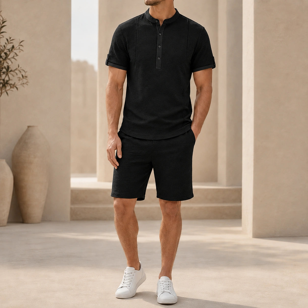 Mivanity Men's Lightweight T-Shirt Shorts Sets