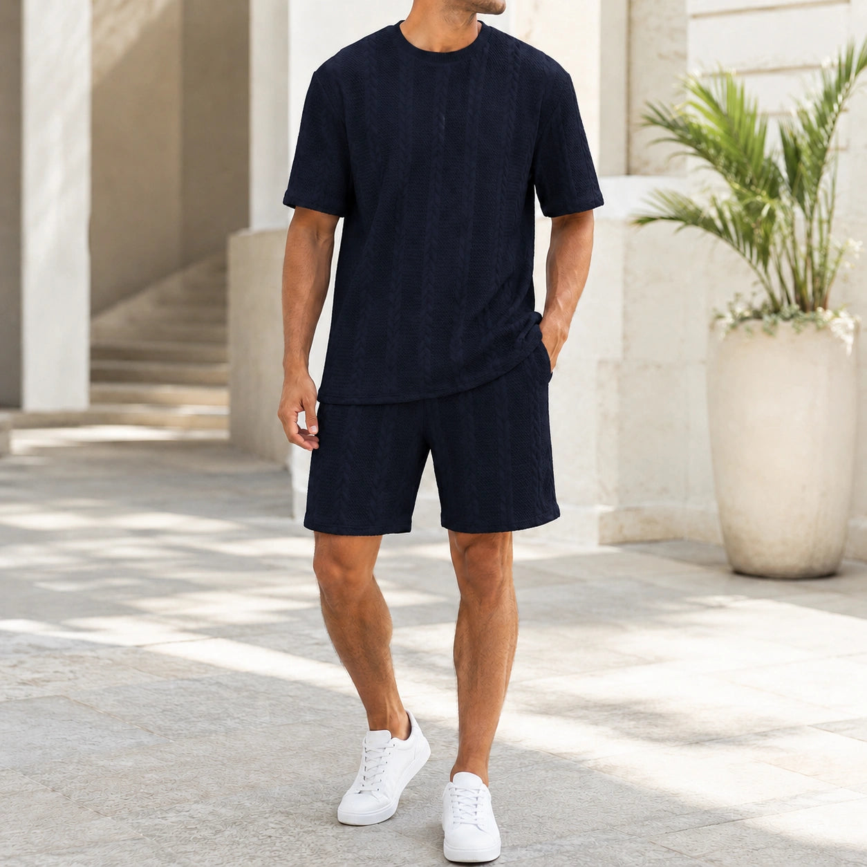 Mivanity Men's Lightweight T-Shirt Shorts Sets