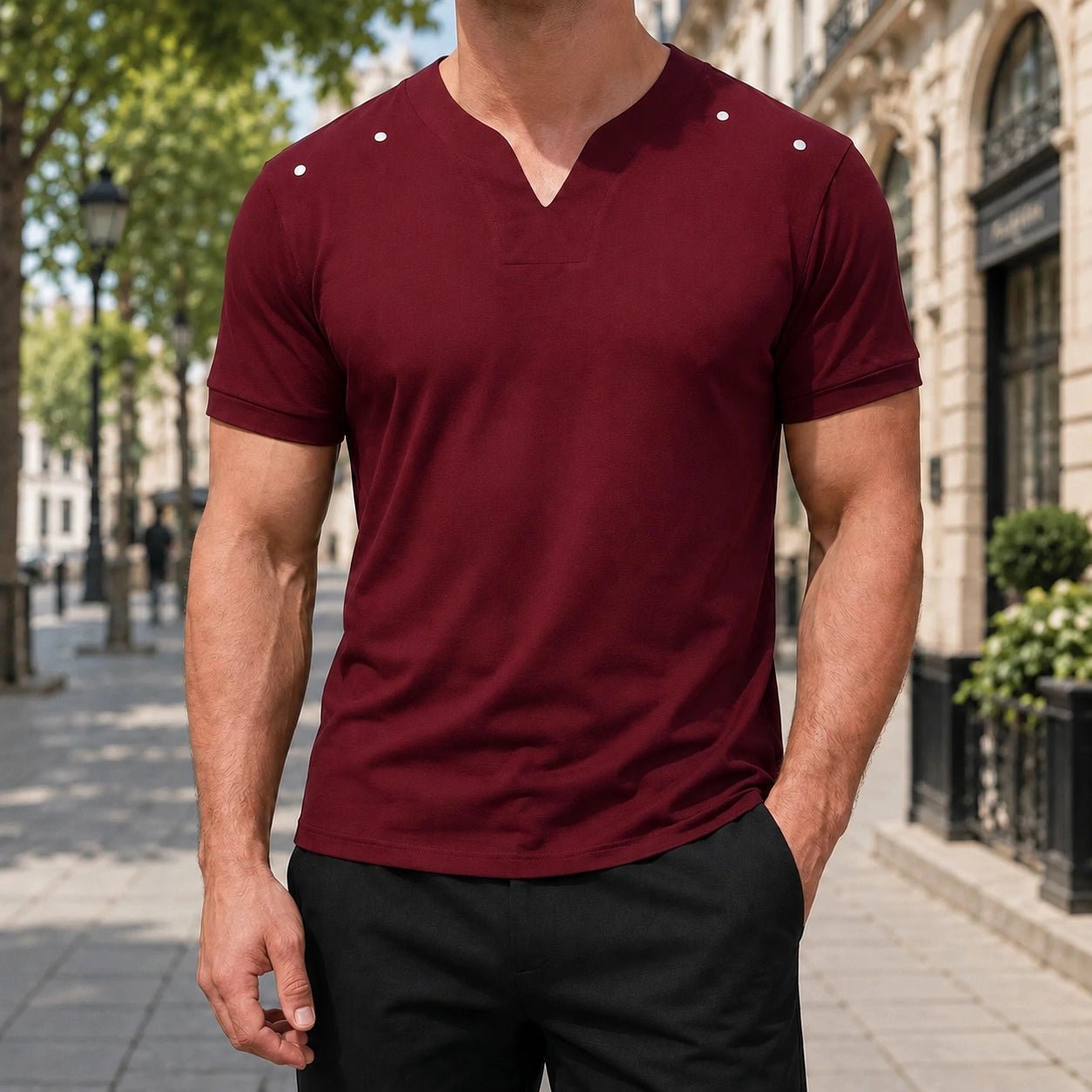 Mivanity Men's Lightweight V-Neck T-Shirts