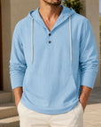 Mivanity Men's Linen Crew Neck Long-Sleeve Shirts