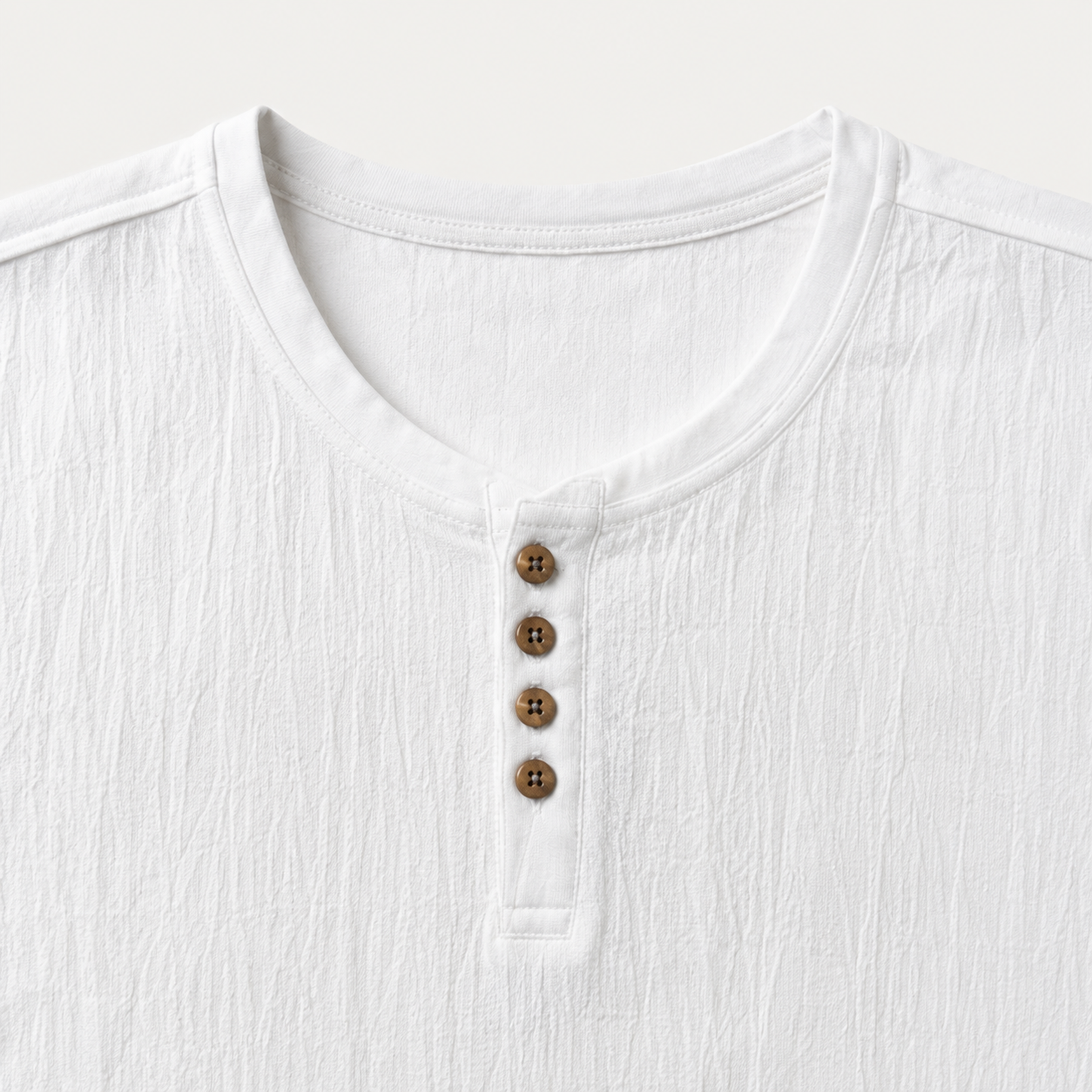 Mivanity Men's Linen Henley Shirt with Stretch Back