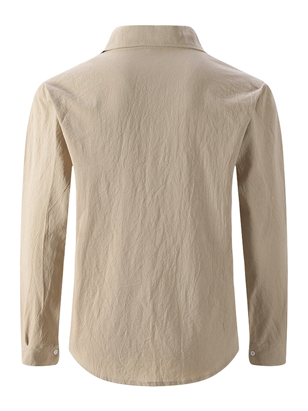 Mivanity Men's Linen Long-Sleeve Cardigan Shirts