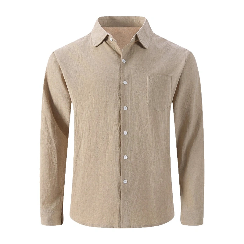 Mivanity Men's Linen Long-Sleeve Cardigan Shirts
