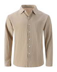 Mivanity Men's Linen Long-Sleeve Cardigan Shirts