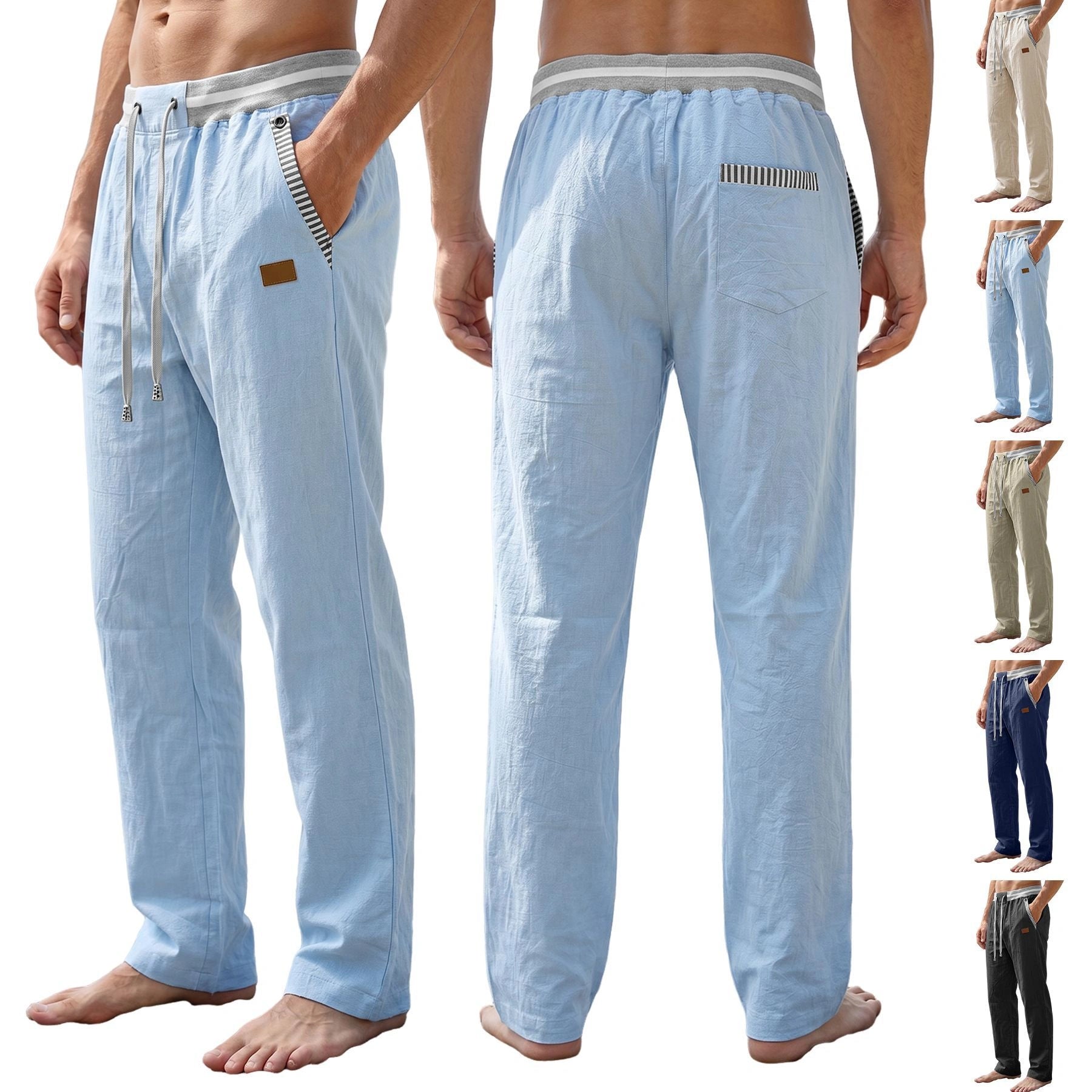 Mivanity Men's Linen Pants Summer Pants