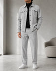 Mivanity Men's Long-Sleeve Jacket Long Pants 2-Piece Autumn Sets