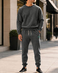 Mivanity Men's Long-Sleeve Jacket Long Pants 2-Piece Sets