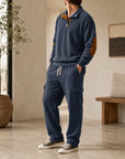 Mivanity Men's Long-Sleeve Jacket Long Pants 2-Piece Sets