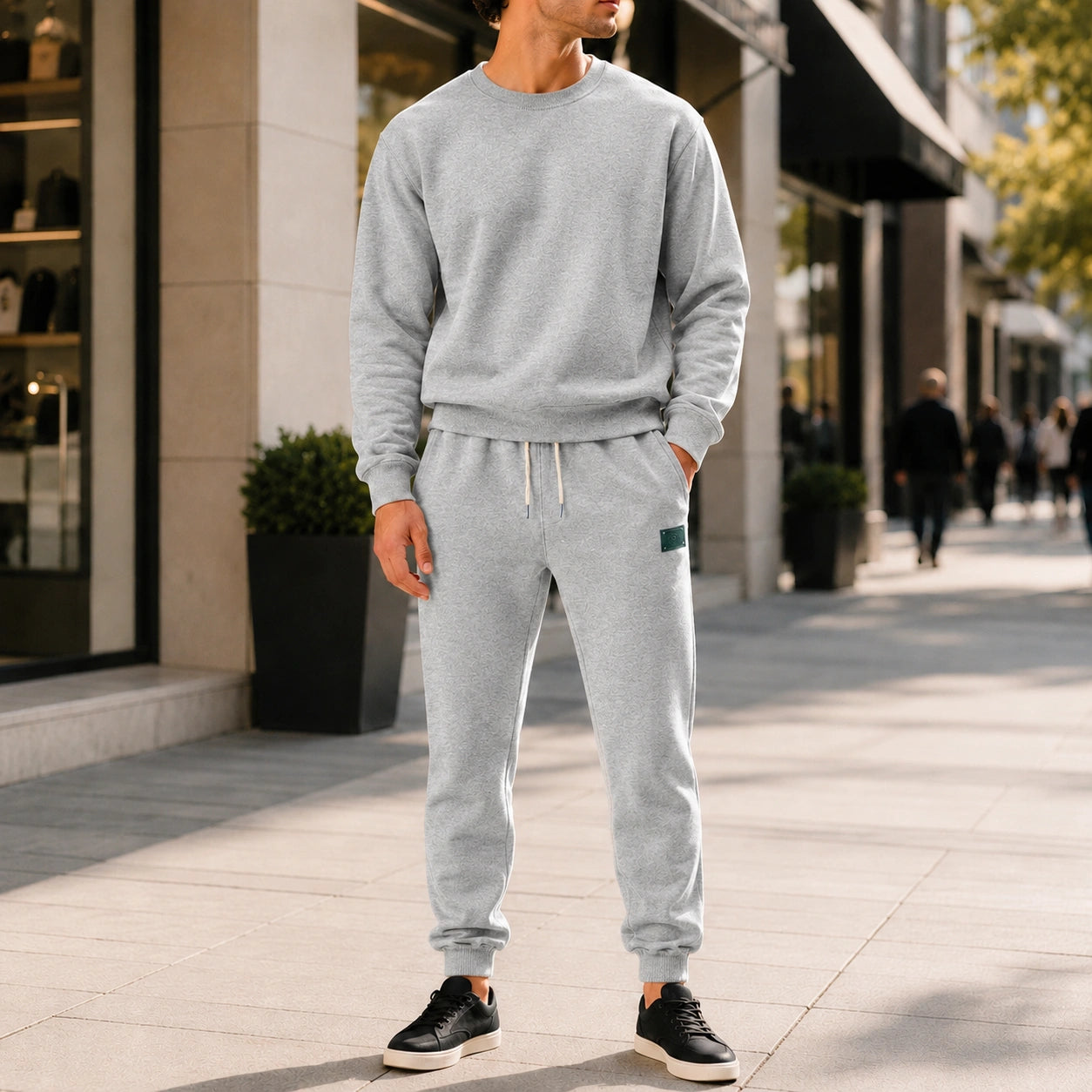 Mivanity Men's Long-Sleeve Jacket Long Pants 2-Piece Sets