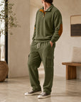 Mivanity Men's Long-Sleeve Jacket Long Pants 2-Piece Sets