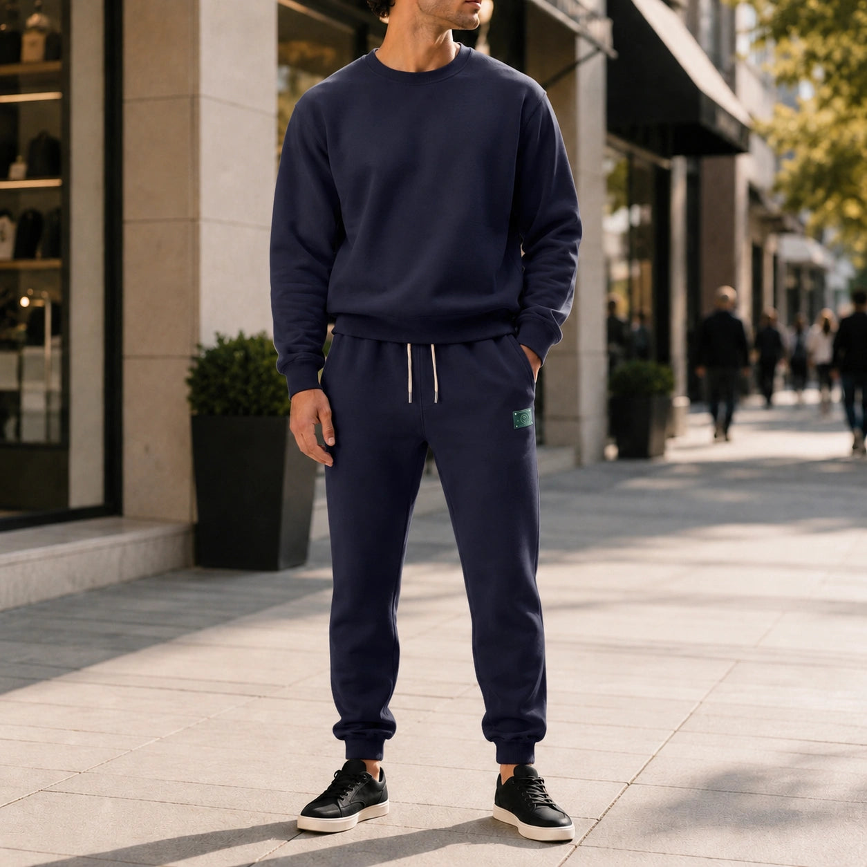 Mivanity Men's Long-Sleeve Jacket Long Pants 2-Piece Sets