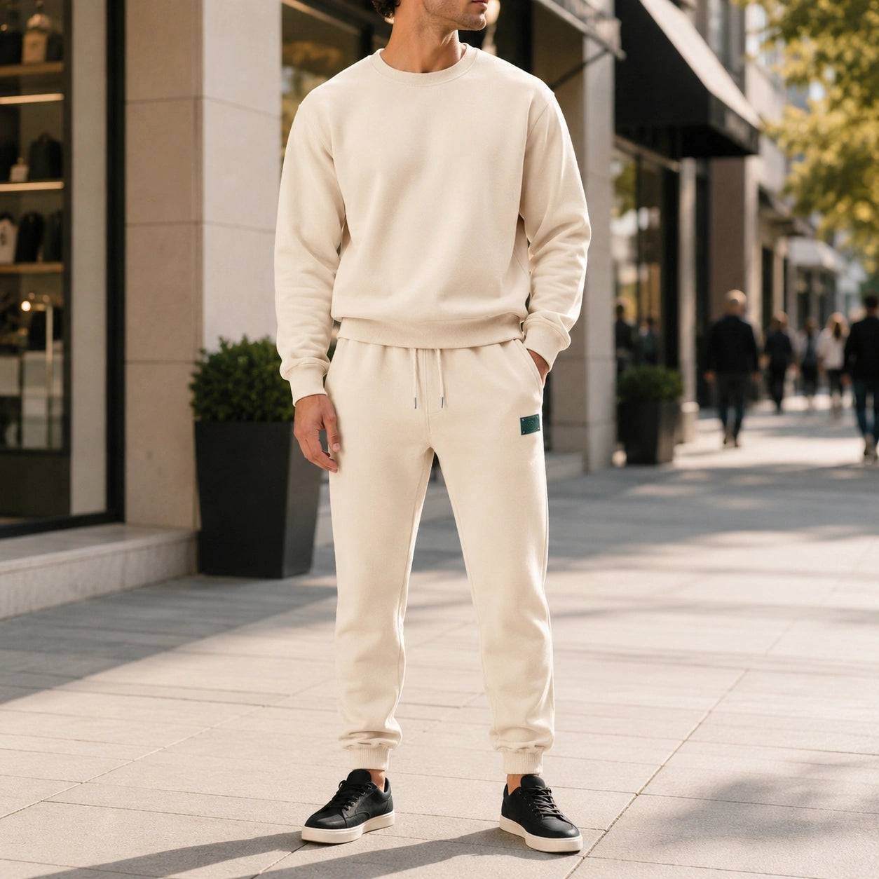 Mivanity Men's Long-Sleeve Jacket Long Pants 2-Piece Sets