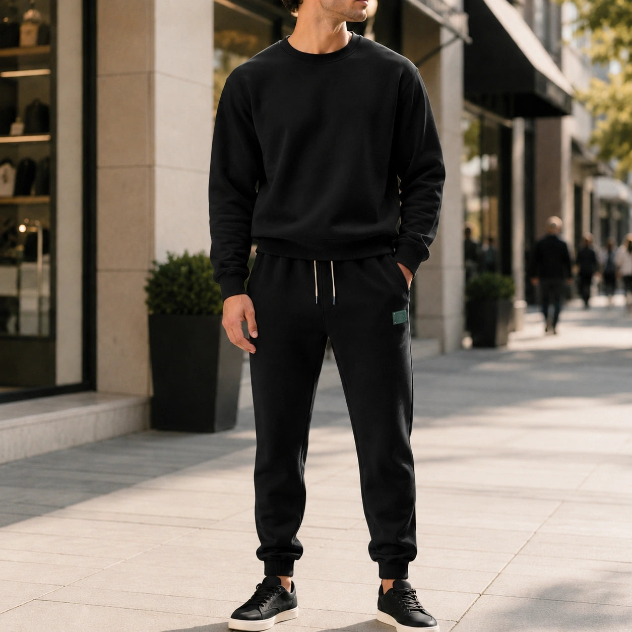 Mivanity Men's Long-Sleeve Jacket Long Pants 2-Piece Sets