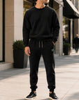 Mivanity Men's Long-Sleeve Jacket Long Pants 2-Piece Sets