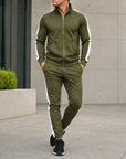 Mivanity Men's Long-Sleeve Jacket Long Pants 2-Piece Winter Sets