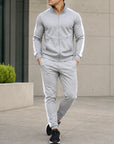 Mivanity Men's Long-Sleeve Jacket Long Pants 2-Piece Winter Sets