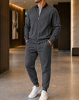 Mivanity Men's Long-Sleeve Jacket Long Pants 2-Piece Winter Sets