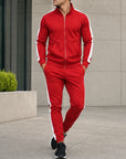 Mivanity Men's Long-Sleeve Jacket Long Pants 2-Piece Winter Sets