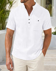Mivanity Men's Loose-Fit Stand Collar T-Shirts