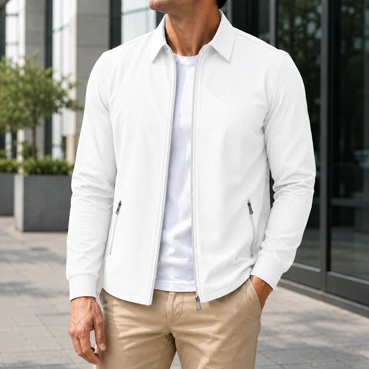 Mivanity Men's Loose-Fit Zip-Up Jackes