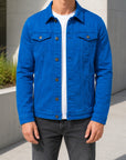 Mivanity Men's Multi-Pocket Stand Collar Button-Front Jackets